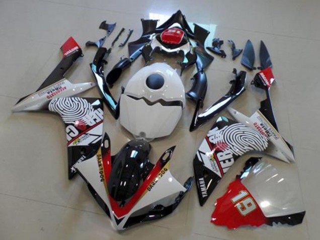 Carenados Moto Yamaha YZF R1 2007-2008 - Blanco Rojo Negro Amarillo Dark Dog
