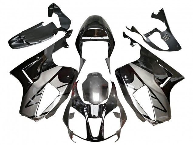 Carenados Moto Honda VTR1000 2000-2006 - Plata Negro Brillante