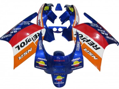 Carenados Moto Honda NSR250R 1988-1989 - Naranja Blanco Rojo Azul Repsol