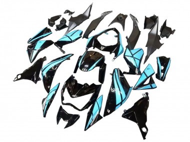 Carenados Moto Kawasaki Z800 2013-2018 - Azul Claro Negro Brillante