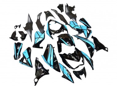 Carenados Moto Kawasaki Z800 2013-2018 - Azul Claro Negro Brillante