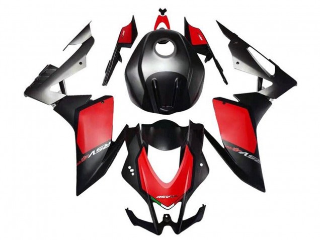 Kits Carenado Moto Aprilia RSV4 1000 2009-2015 - Negro Mate Rojo Gris