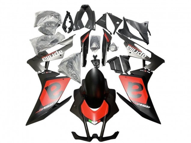 Carenados Moto Aprilia RSV4 1000 2009-2015 - Negro Mate Rojo Blanco