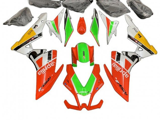 Carenados Moto Aprilia RSV4 1000 2009-2015 - Rojo Verde Blanco Amarillo