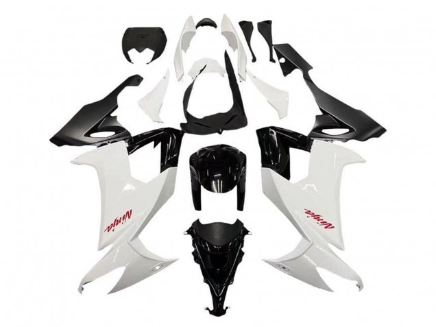 Carenados Moto Kawasaki ZX10R 2008-2010 - Blanco Negro Rojo Calcomanía