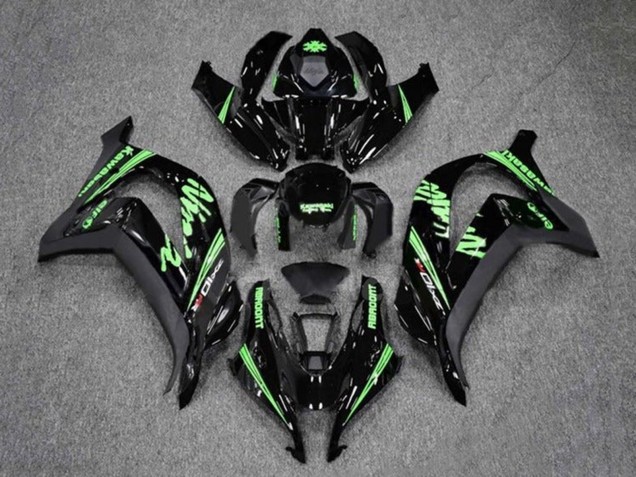 Carenados Moto Kawasaki ZX10R 2016-2020 - Negro Brillante Verde