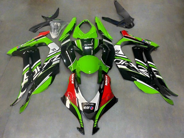 Carenados Moto Kawasaki ZX10R 2016-2020 - Verde Negro Rojo Blanco Elf