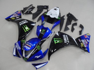 Carenados Moto Yamaha YZF R1 2012-2014 - Blanco Azul Negro Brillante Verde Graves Yamalube Monstruo