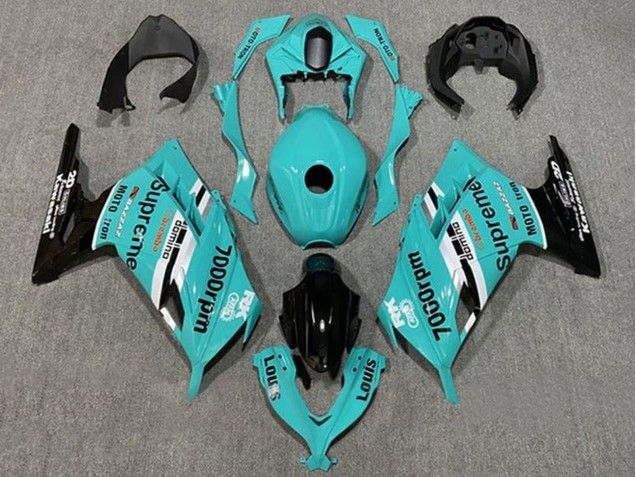 Carenados Moto Kawasaki EX300 2013-2024 - Azul Blanco Negro Supreme