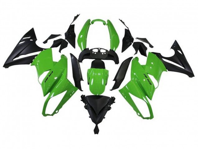 Carenados Moto Kawasaki Ninja 650 EX650 2009-2011 - Verde Negro Mate