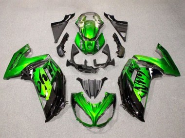 Carenados Moto Kawasaki Ninja 650 EX650 2012-2016 - Verde Negro Brillante