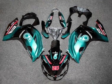Carenados Moto Kawasaki Ninja 650 EX650 2012-2016 - Azul Negro Brillante Petronas