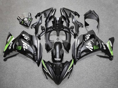 Carenados Moto Kawasaki Ninja 650 EX650 2017-2019 - Negro Mate Verde Blanco Monstruo