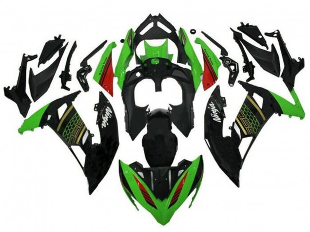 Carenados Moto Kawasaki Ninja 650 EX650 2017-2019 - Verde Negro Rojo Oro Honeycomb