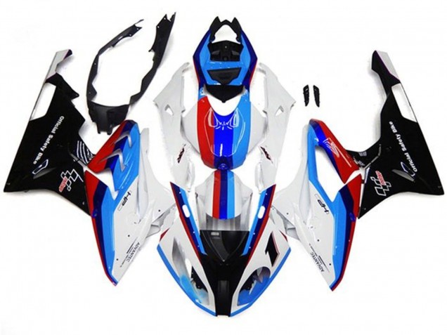 Carenados Moto BMW S1000RR 2017-2018 - Blanco Azul Rojo Negro Raya