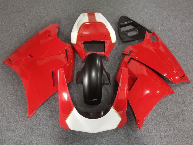 Carenados Moto Ducati 748/916/996/998 1993-2005 - Blanco Rojo Oro Negro Mate Race