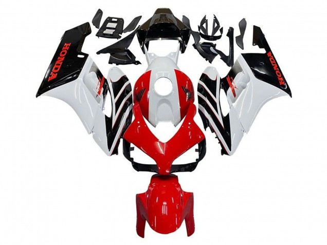 Carenado Moto Honda CBR1000RR 2004-2005 - Blanco Rojo Negro Brillante Raya