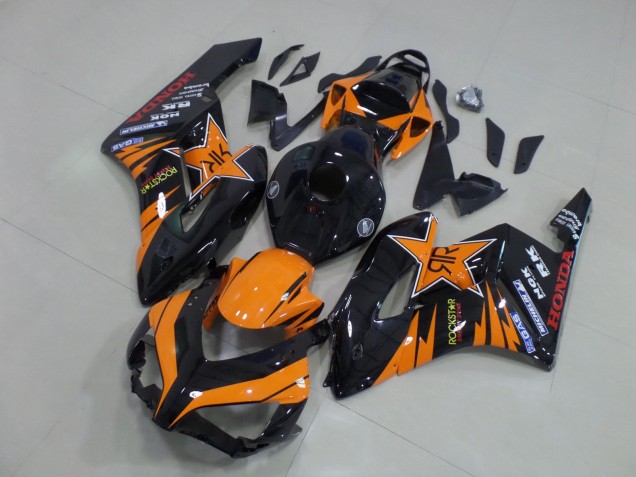 Carenados Moto Honda CBR1000RR 2004-2005 - Naranja Negro Brillante Rockstar