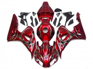Carenados Moto Honda CBR1000RR 2006-2007 - Rojo Plata Tribal