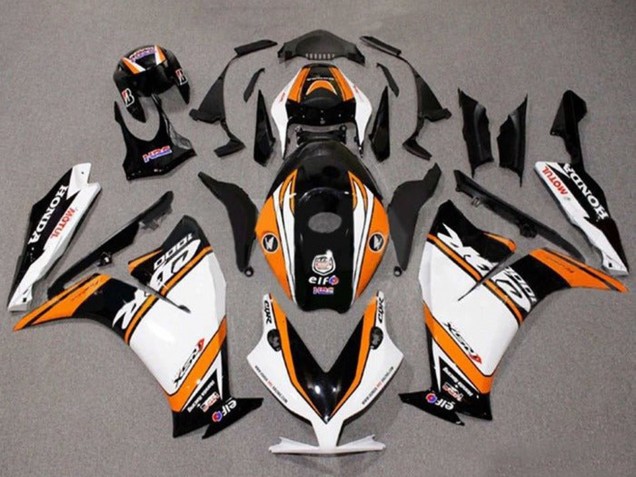Carenados Moto Honda CBR1000RR 2012-2016 - Blanco Naranja Negro Brillante