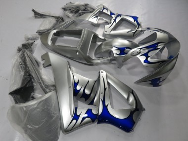 Carenados Moto Honda CBR900RR 929 2000-2001 - Plata Azul Tribal