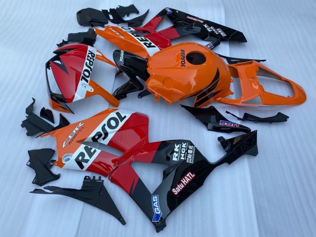 Carenado Moto Honda CBR600RR 2013-2023 - Naranja Blanco Rojo Negro Brillante Repsol