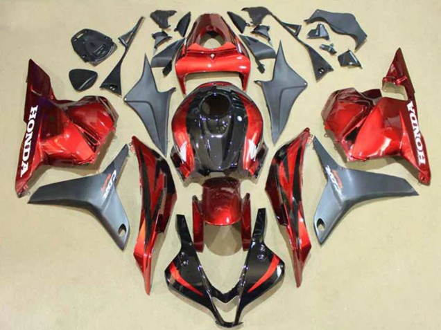 Carenados Moto Honda CBR600RR 2009-2012 - Plata Rojo Negro Brillante