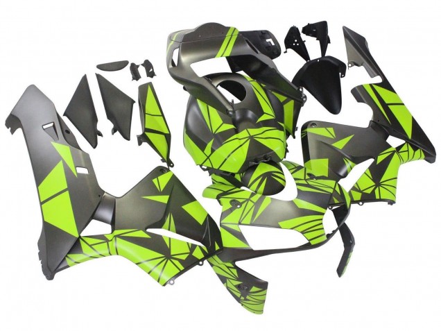 Carenados Moto Honda CBR600RR 2003-2004 - Neon Amarillo Gris Mate