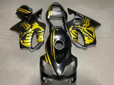 Carenados Moto Honda CBR600 F4i 2001-2003 - Oro Negro Mate Cráneo