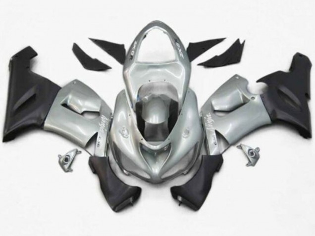 Carenados Moto Kawasaki ZX6R 2005-2006 - Plata Negro Mate