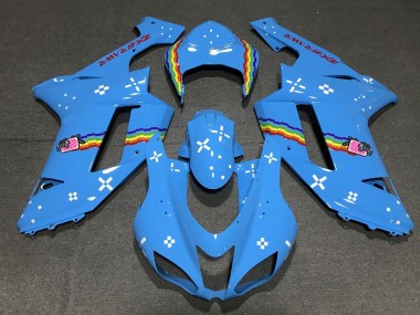 Carenados Moto Kawasaki ZX6R 2007-2008 - Azul Claro Arcoíris