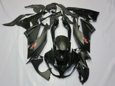 Carenados Moto Kawasaki ZX6R 2007-2008 - Negro Mate Negro Rojo