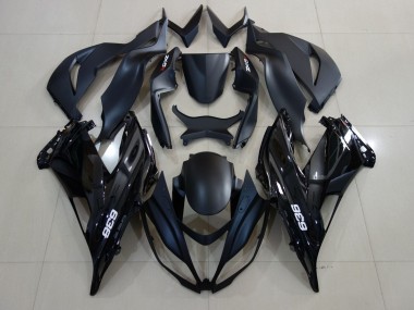 Carenados Moto Kawasaki ZX6R 2007-2008 - Negro Mate Negro Brillante Blanco