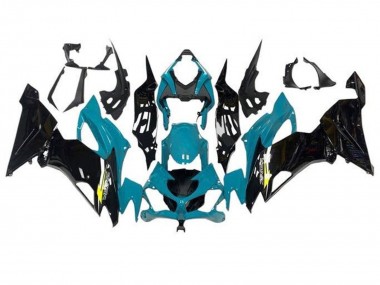 Carenados Moto Kawasaki ZX6R 2019-2022 - Azul Verdoso Negro Brillante Amarillo