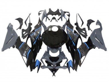 Carenados Moto Kawasaki ZX6R 2019-2022 - Gris Azul Negro Honeycomb
