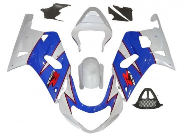 Carenados Moto Suzuki GSXR1000 2000-2002 - Blanco Azul Rojo Pinstripe