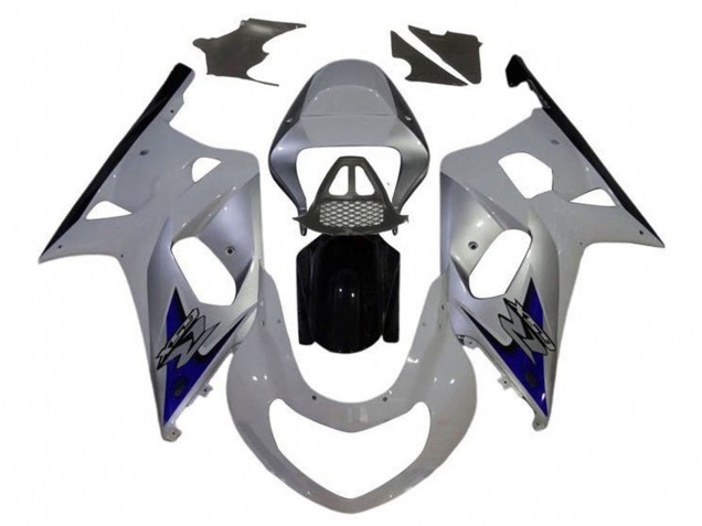 Carenados Moto Suzuki GSXR1000 2000-2002 - Blanco Plata Azul Negro