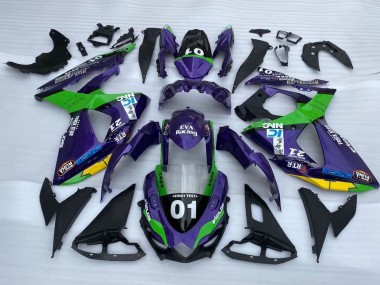 Carenados Moto Suzuki GSXR 1000 2009-2016 - Púrpura Verde Negro Amarillo 01