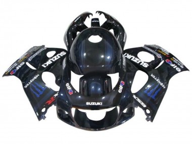 Carenados Moto Suzuki GSXR 600 / GSXR 750 1996-2000 - Negro Azul Oscuro Monstruo