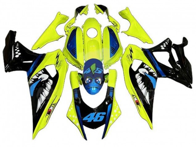 Carenados Moto Yamaha YZF R7 2021-2024 - Amarillo Negro Tiburón