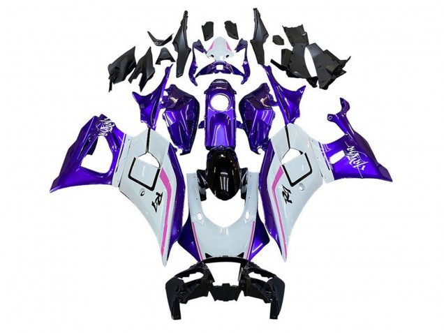 Carenados Moto Yamaha YZF R7 2021-2024 - Blanco Púrpura Rosa