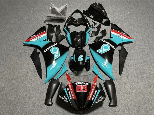 Carenados Moto Yamaha YZF 1000 R1 2009-2011 - Negro Brillante Azul Claro Rojo Petronas