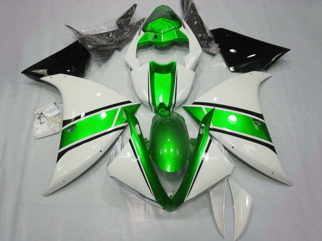 Carenados Moto Yamaha YZF 1000 R1 2012-2014 - Blanco Verde Negro Brillante