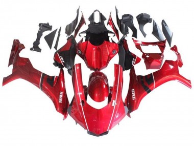 Carenado Moto Yamaha YZF 1000 R1 2015-2019 - Rojo Negro Blanco Raya