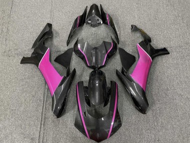Carenados Moto Yamaha YZF 1000 R1 2015-2019 - Falso FibraCarbono Rosa