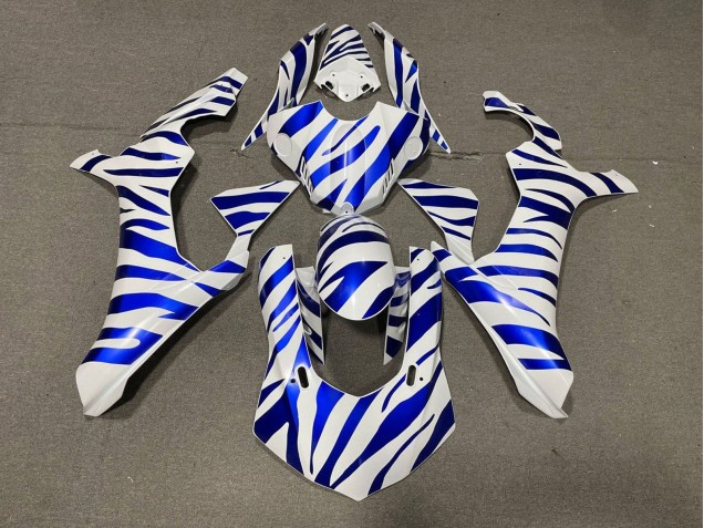Carenados Moto Yamaha YZF 1000 R1 2015-2019 - Blanco Azul Cebra