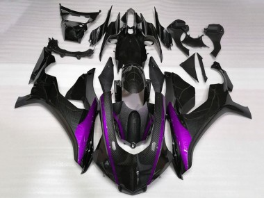 Carenados Moto Yamaha YZF 1000 R1 2015-2019 - Falso FibraCarbono Púrpura