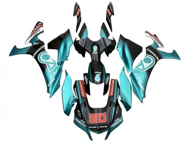Carenados Moto Yamaha YZF 1000 R1 2020-2025 - Turquesa Azul Negro Mate Petronas