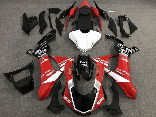 Carenados Moto Yamaha YZF 1000 R1 2020-2025 - Rojo Blanco Negro Brillante Sam