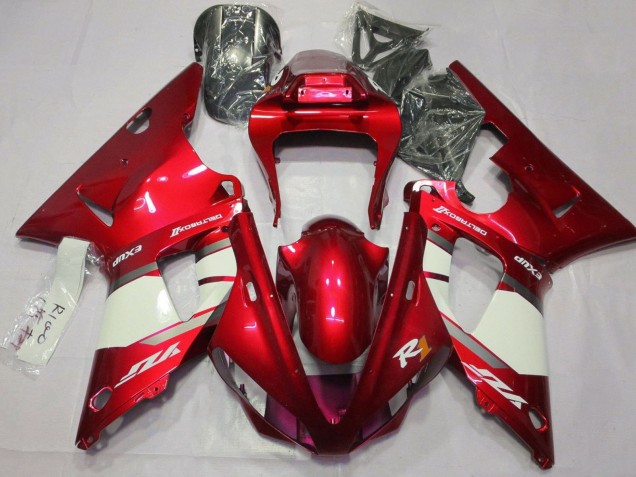 Carenados Moto Yamaha YZF 1000 R1 2000-2001 - Rojo Blanco Plata
